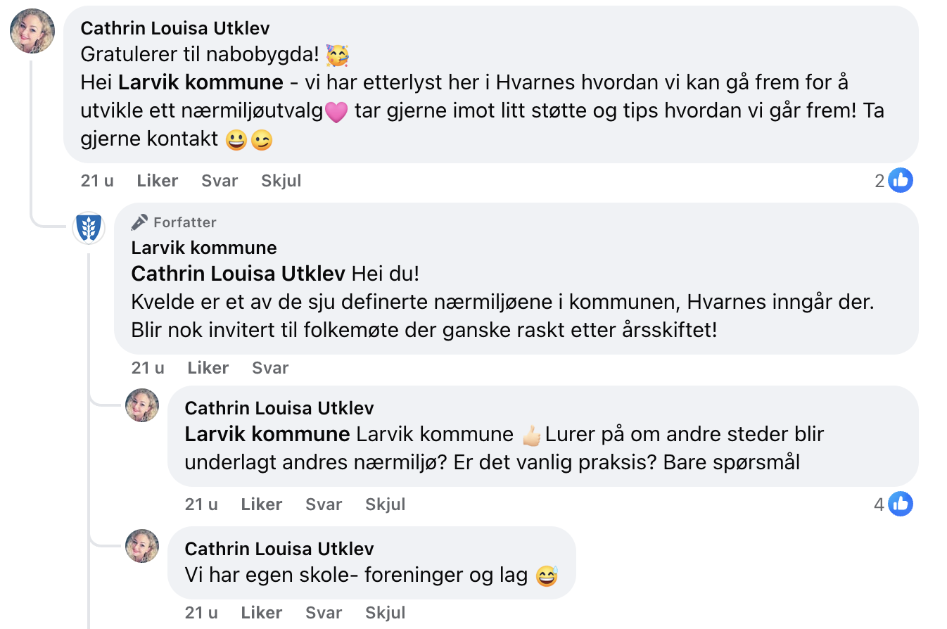 Cathrin Utklev Facebook Innlegg