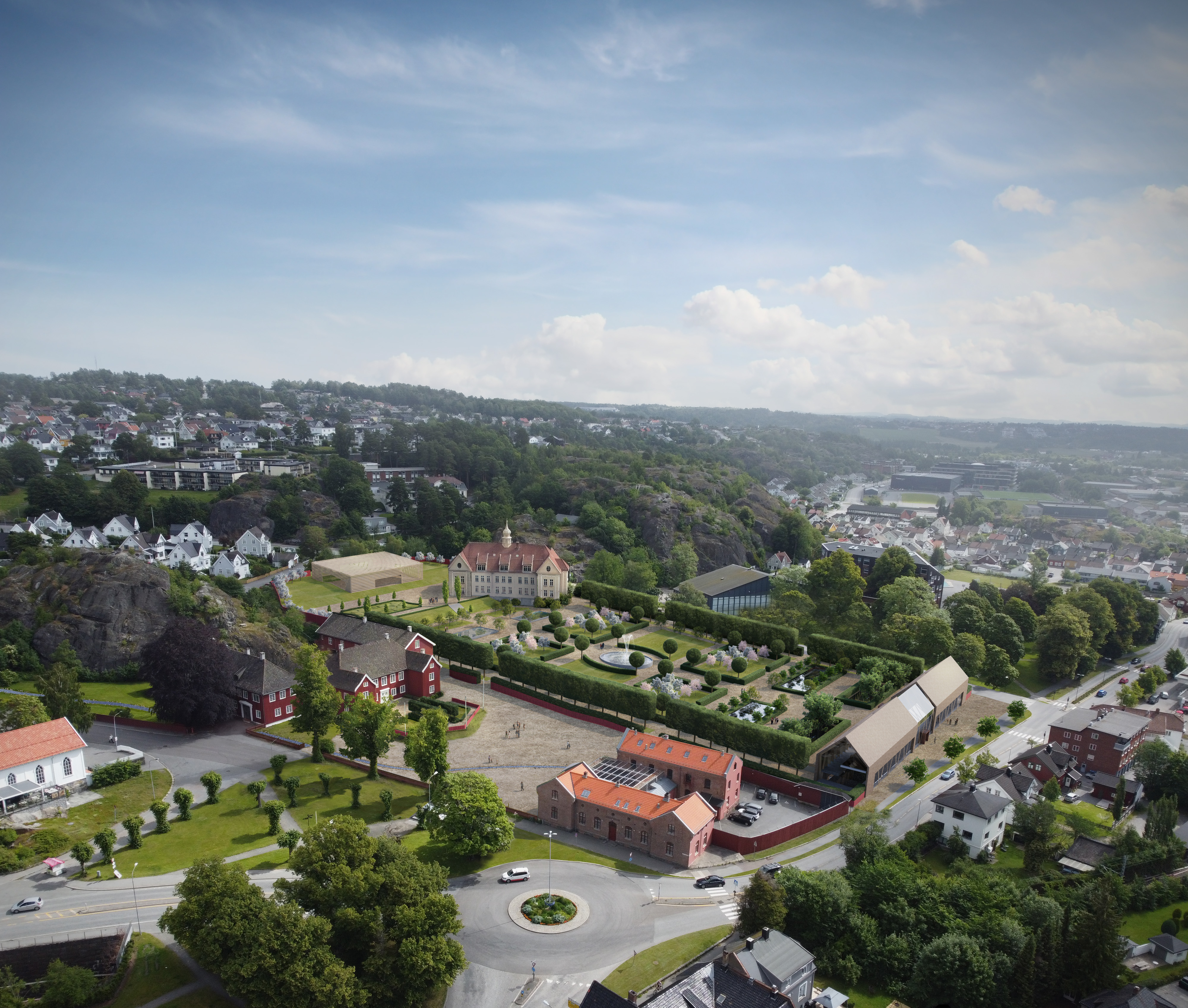 Snart kan du vandre gjennom det spektakulære herregårdsanlegget i Larvik - også fra godstolen hjemme!