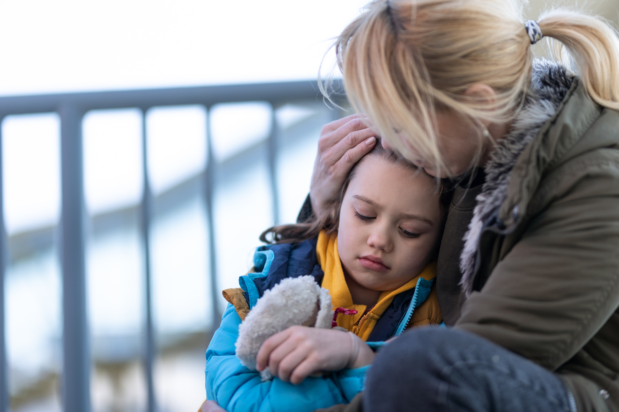 Barn og familier på flukt