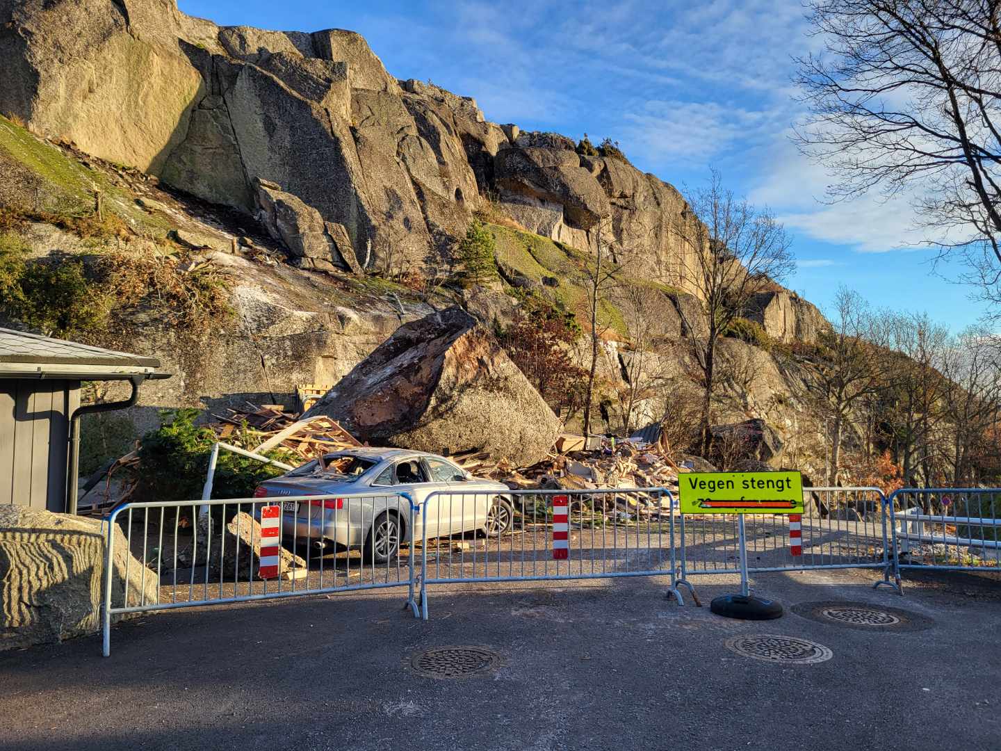 Oppdatering om steinraset i Liaveien