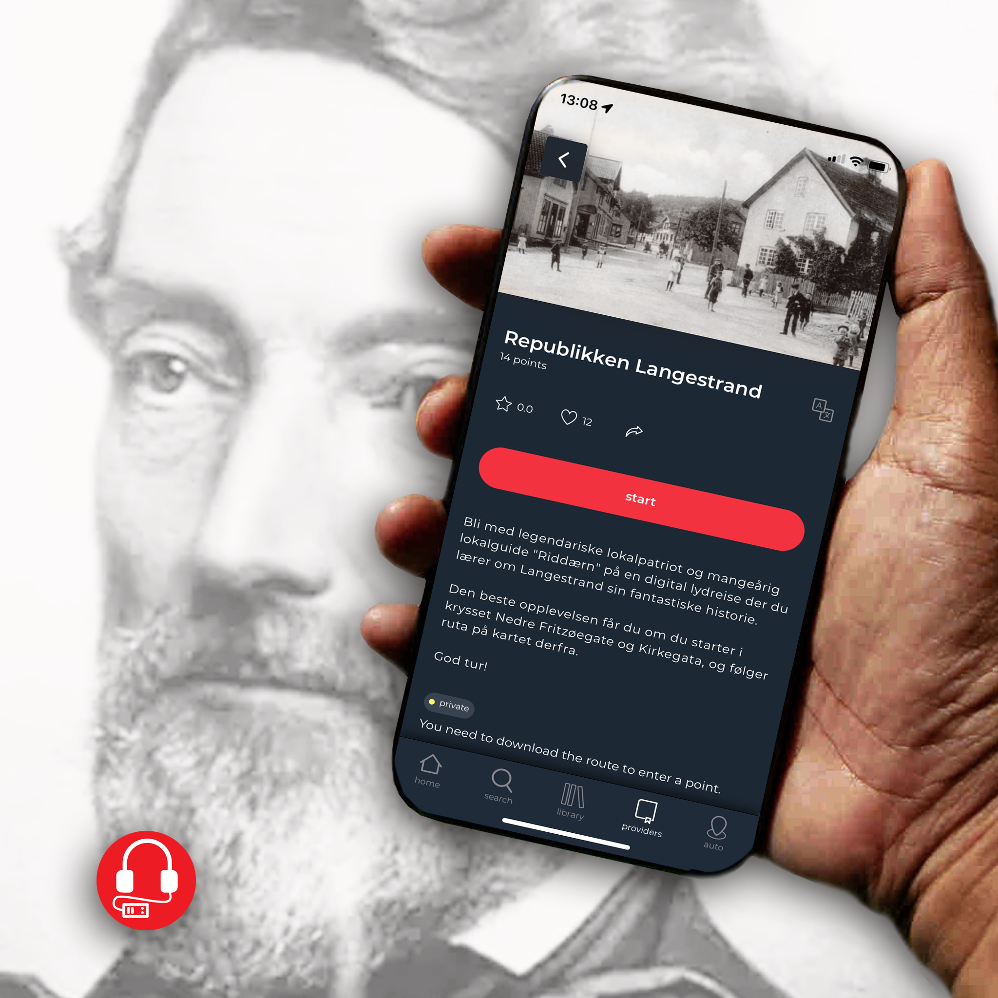 Republikken Langestrand Audioguide Larvik Infobilder Guide To Go Experio